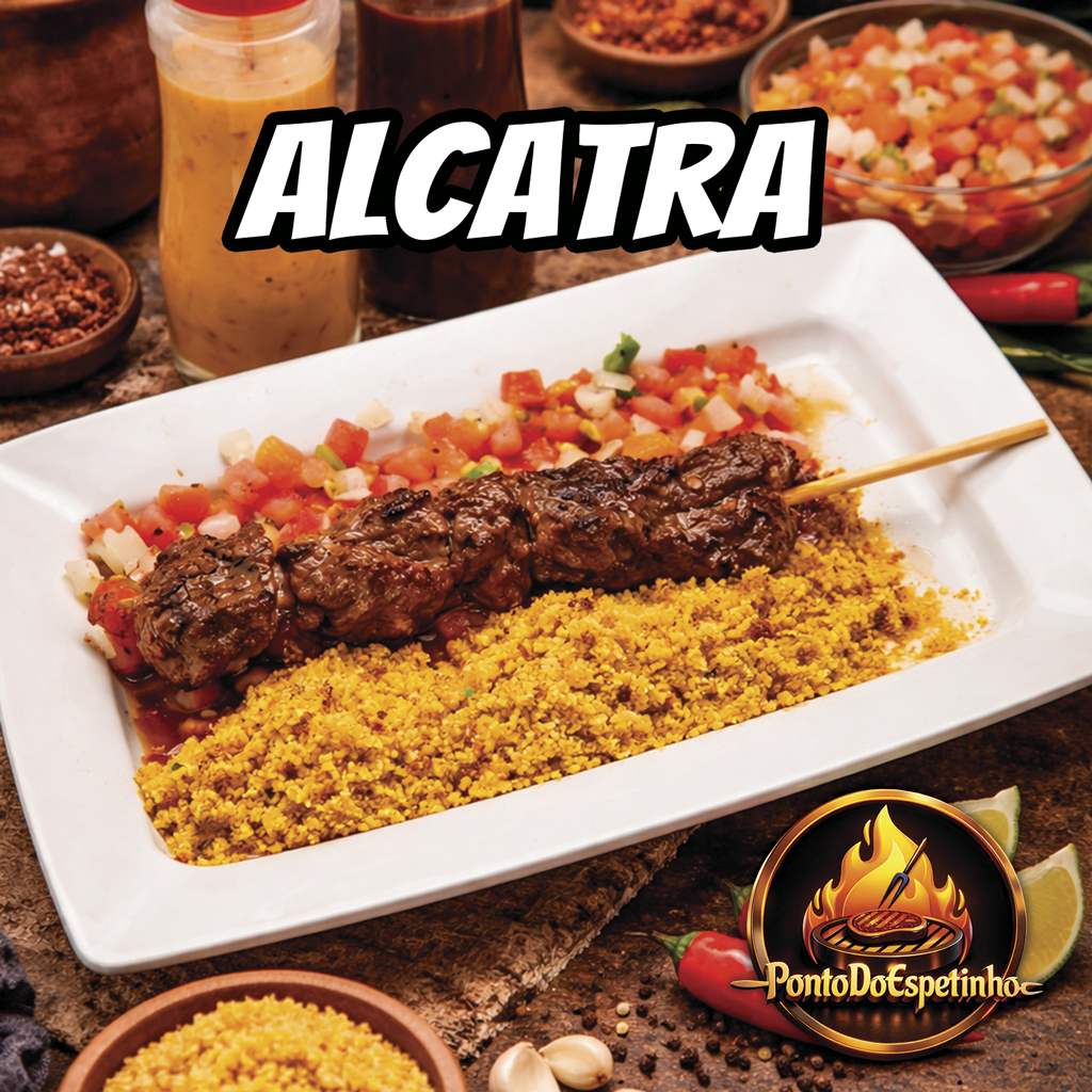 Picanha espetada na brasa
